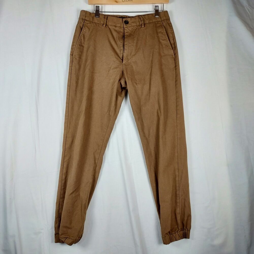 Banana Republic Men’s 30 Khaki Brown Jogger Chino Pants Cotton Stretch Casual